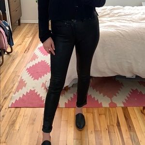 Rag and Bone Black Leather Jean